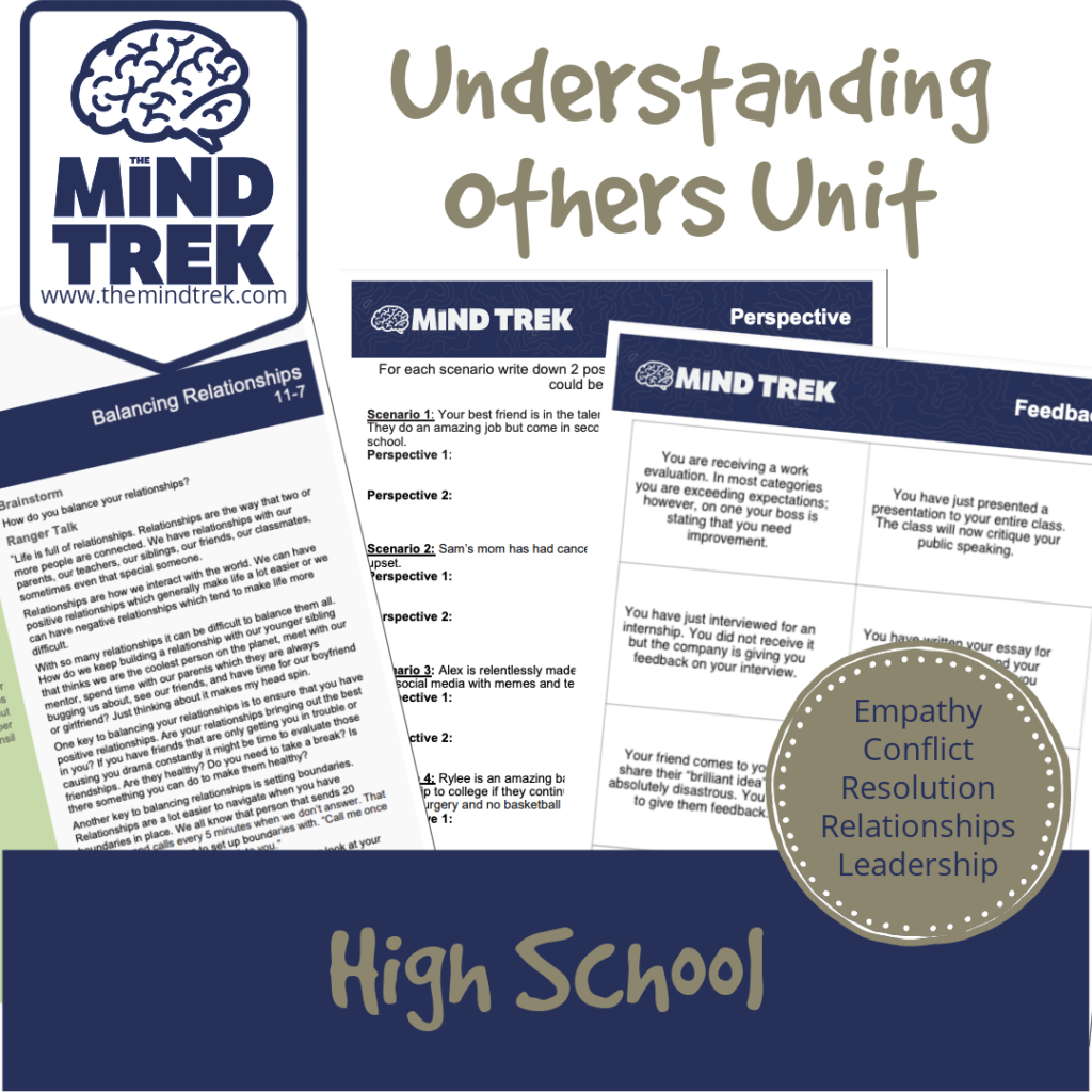 Understanding Others Unit, HS Diversity in school