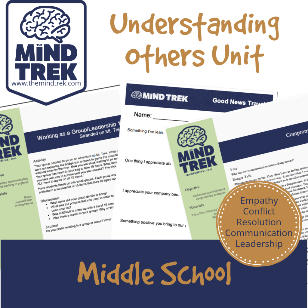 Middle School Understanding Others Unit, Diversity in school